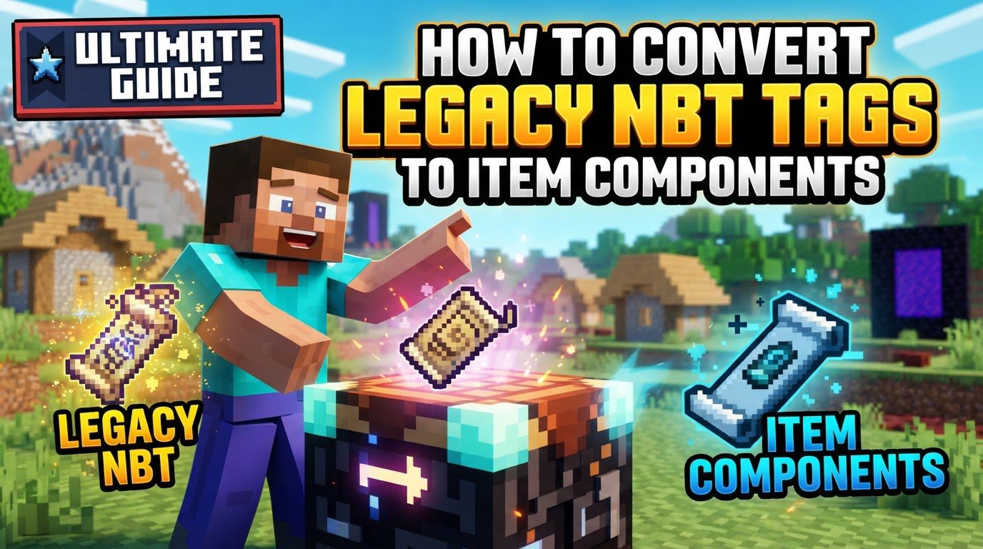 convert legacy NBT tags to item components in Minecraft