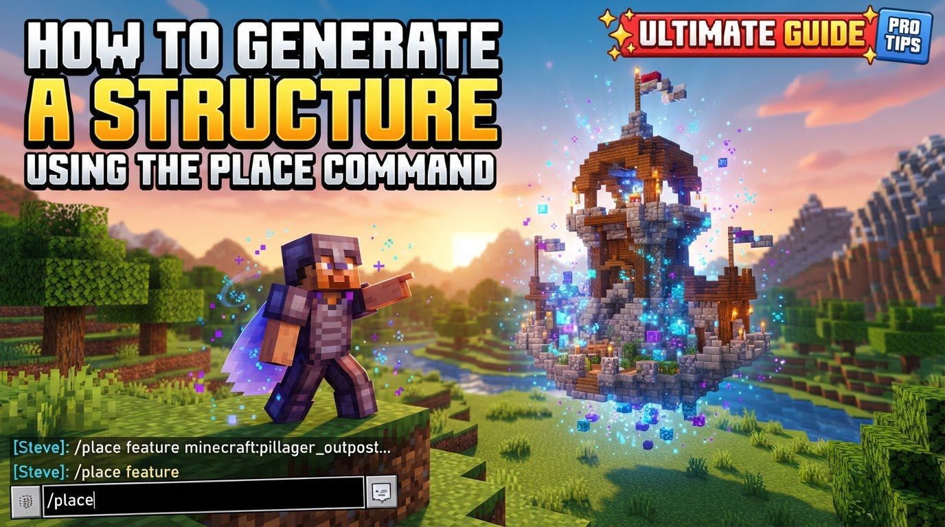 generate a structure using the place command in Minecraft