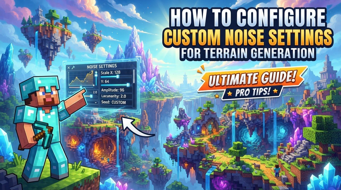 configure custom noise settings for terrain generation in Minecraft
