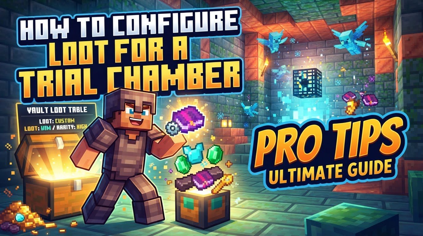 configure loot for a trial chamber in Minecraft