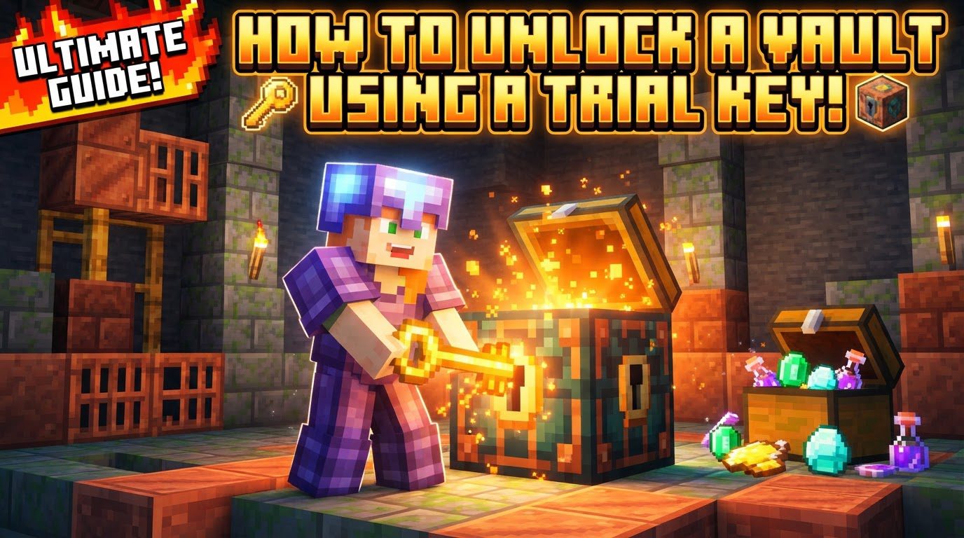 unlock a vault using a trial key in Minecraft