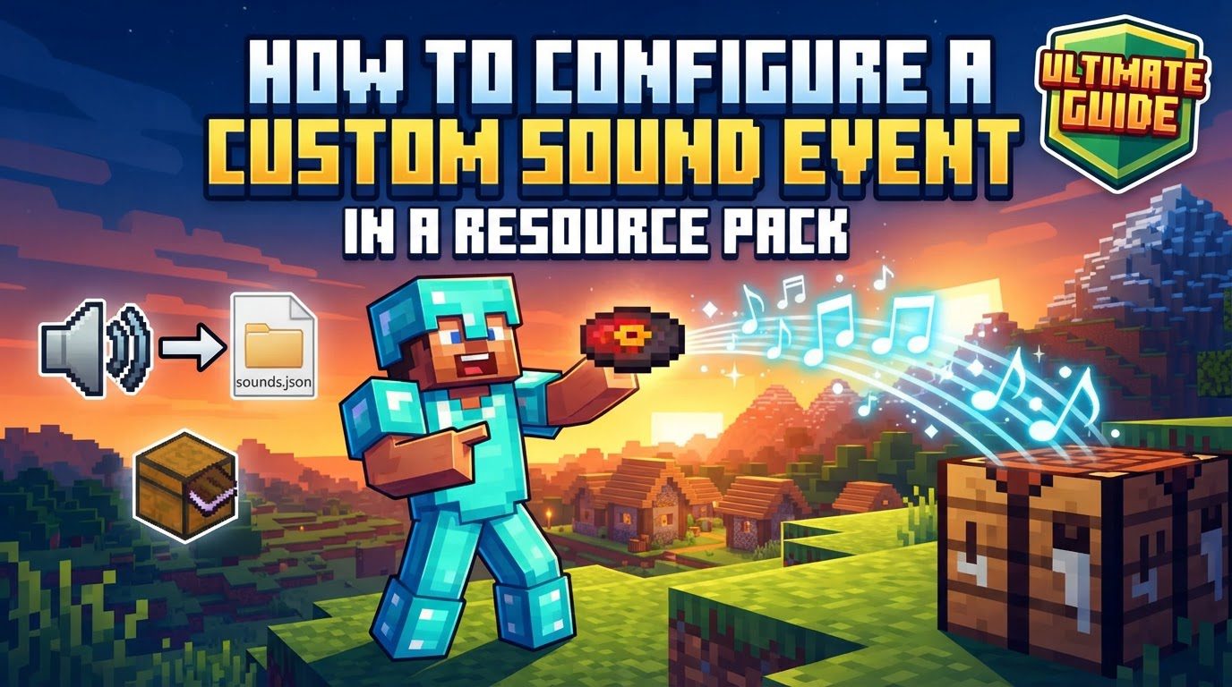 configure a custom sound event in a resource pack in Minecraft