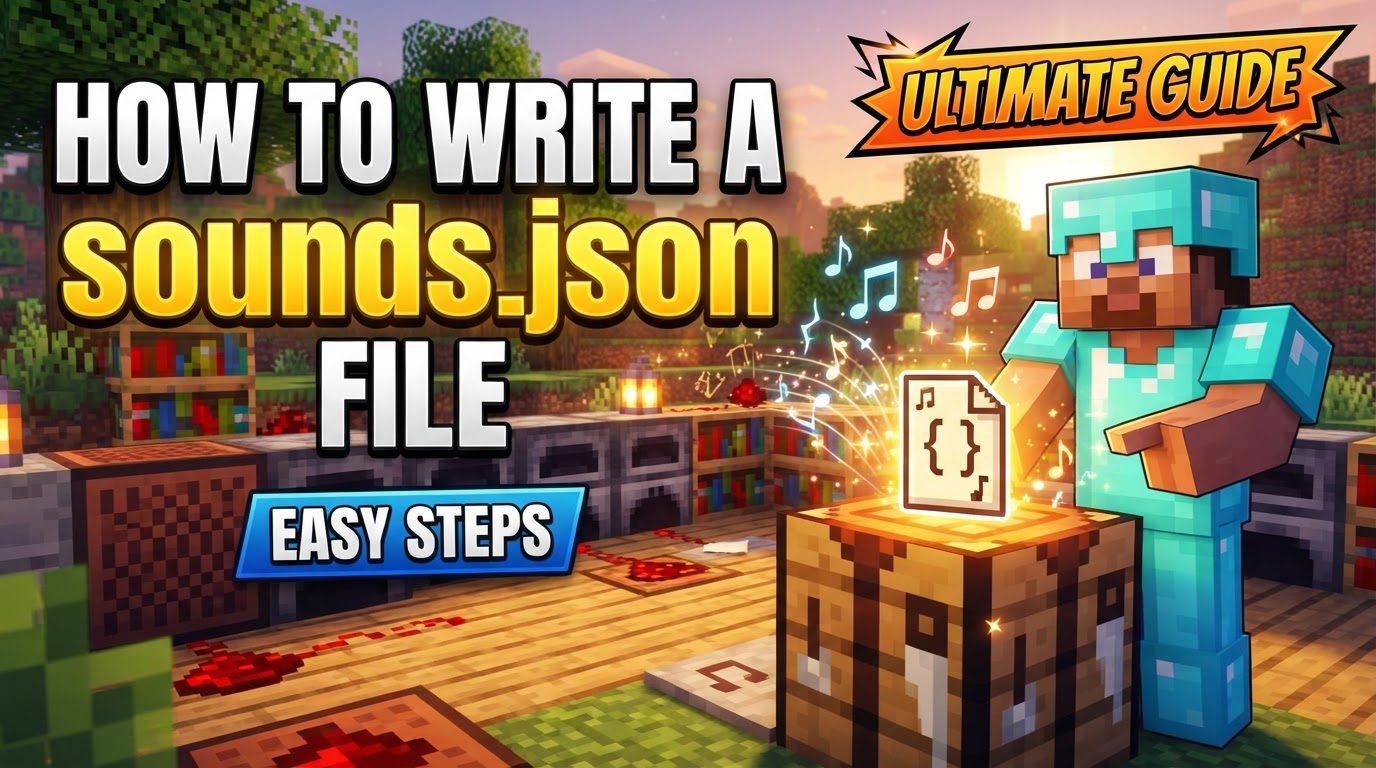 write a sounds.json file in Minecraft