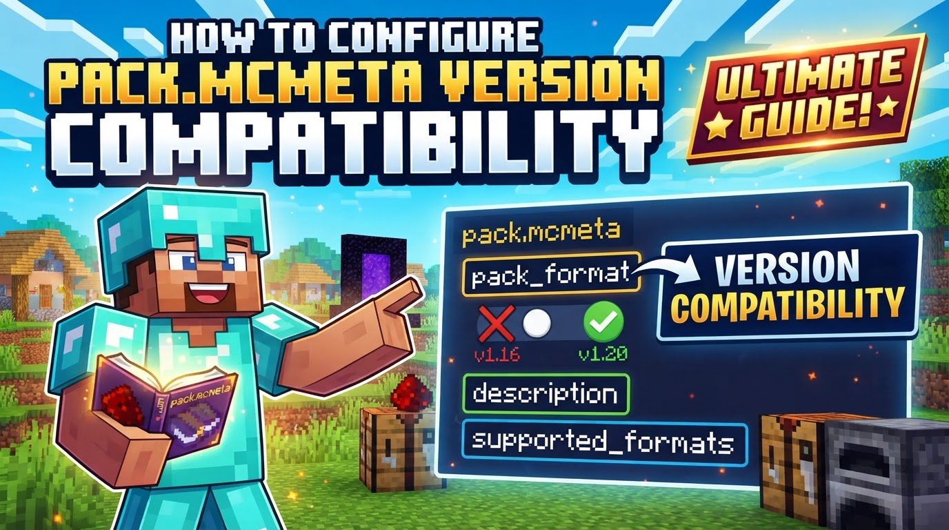 configure pack.mcmeta version compatibility in Minecraft