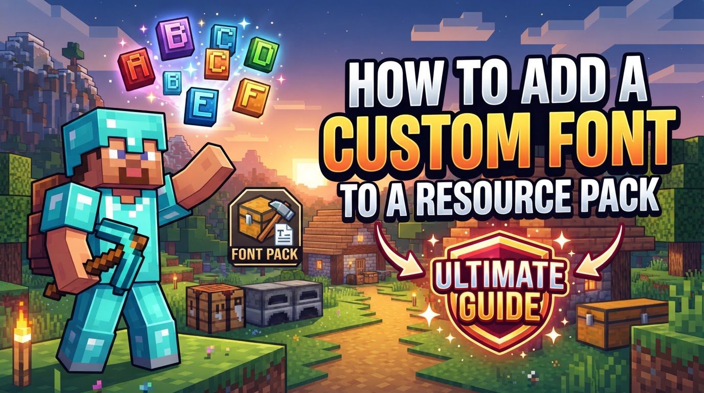 add a custom font to a resource pack in Minecraft