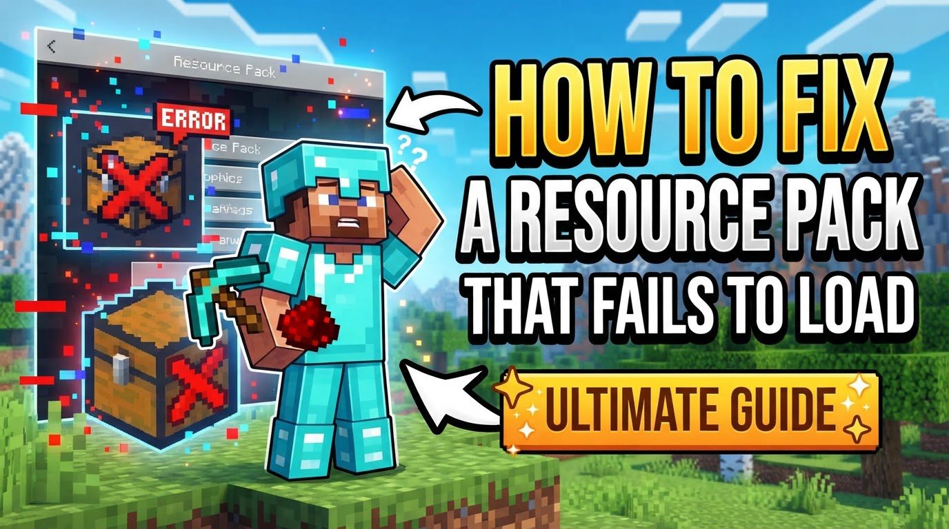 fix a resource pack that fails to load in Minecraft