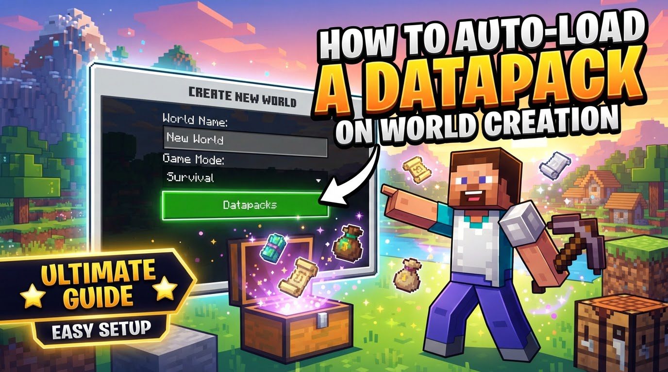 auto-load a datapack on world creation in Minecraft