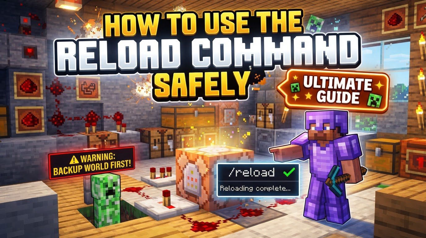 use the reload command safely in Minecraft
