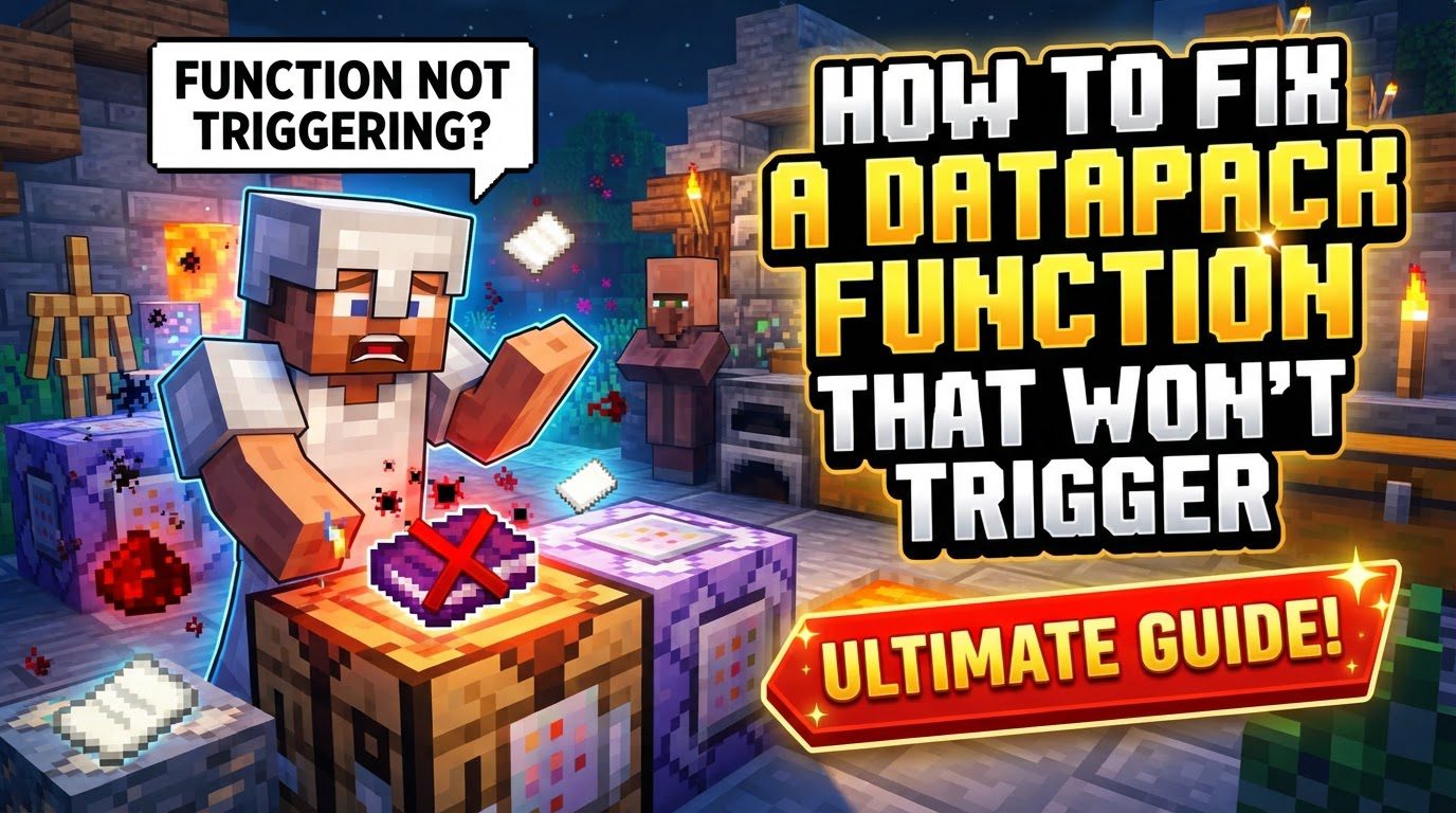 How to fix a datapack function that won't trigger