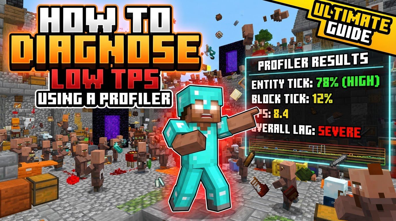 diagnose low TPS using a profiler in Minecraft