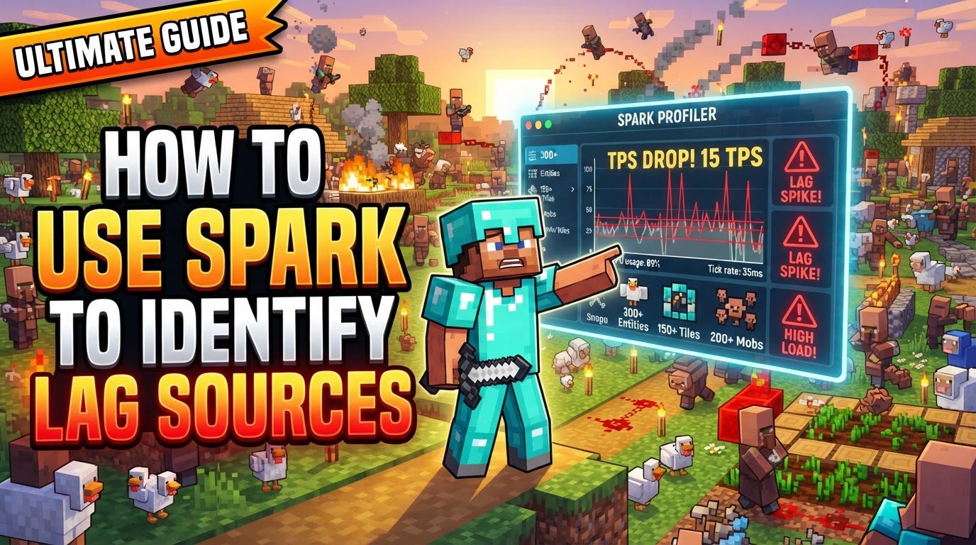 use Spark to identify lag sources in Minecraft