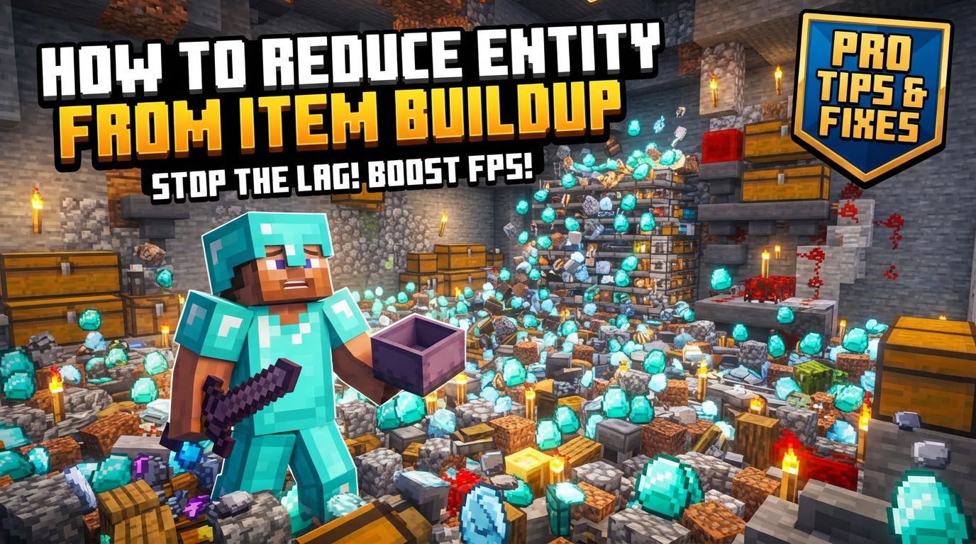 reduce entity lag from item buildup in Minecraft