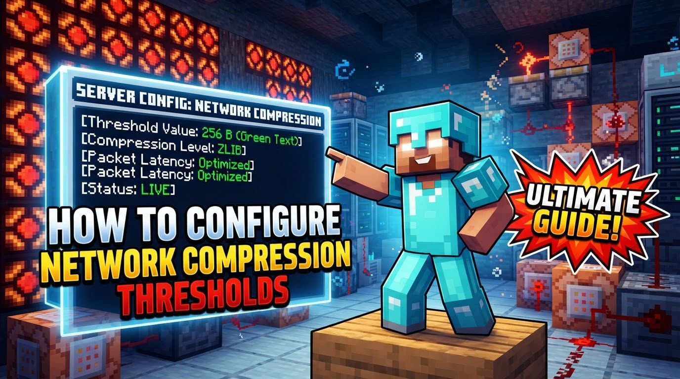 configure network compression thresholds in Minecraft