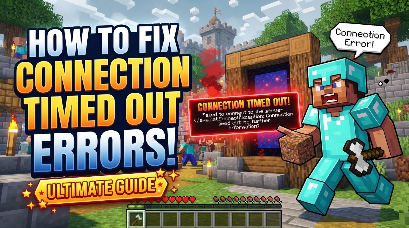 fix connection timeout errors joining a server in Minecraft
