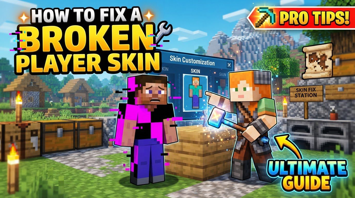 fix a broken player skin in Minecraft