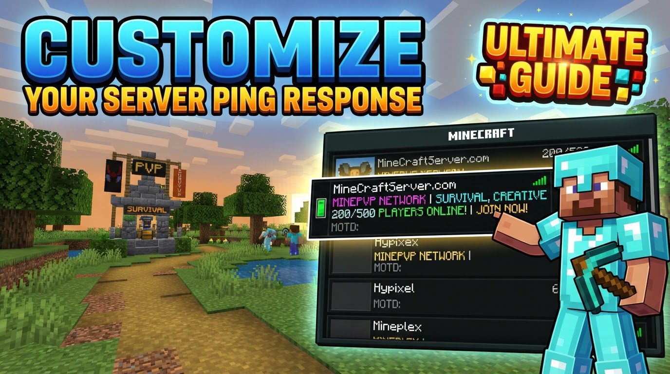 customize a server list ping response in Minecraft