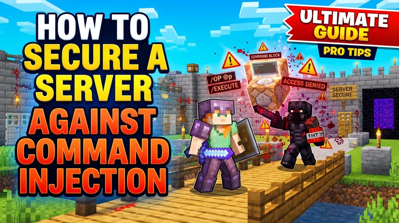 secure a server against command injection in Minecraft