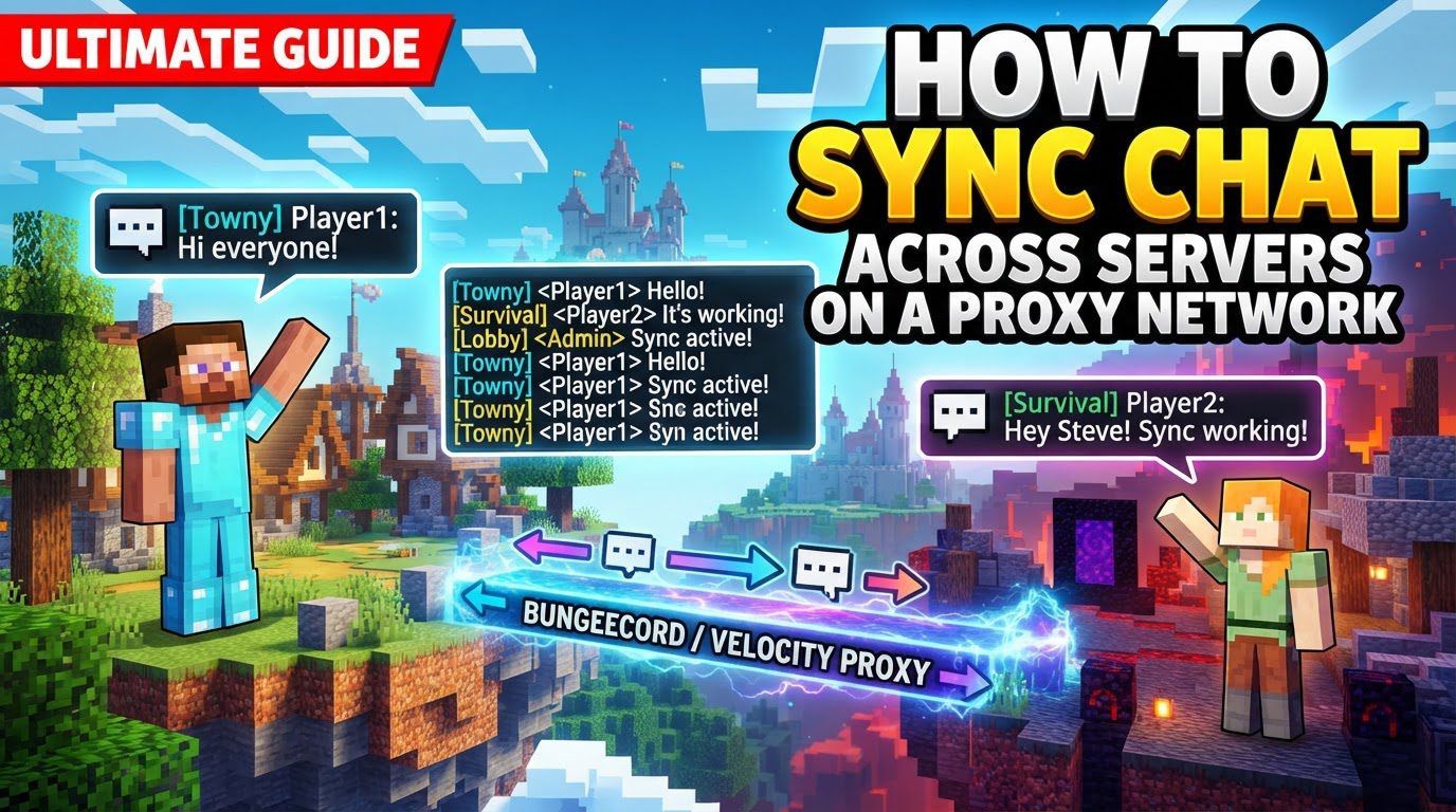 sync chat across servers on a proxy network in Minecraft