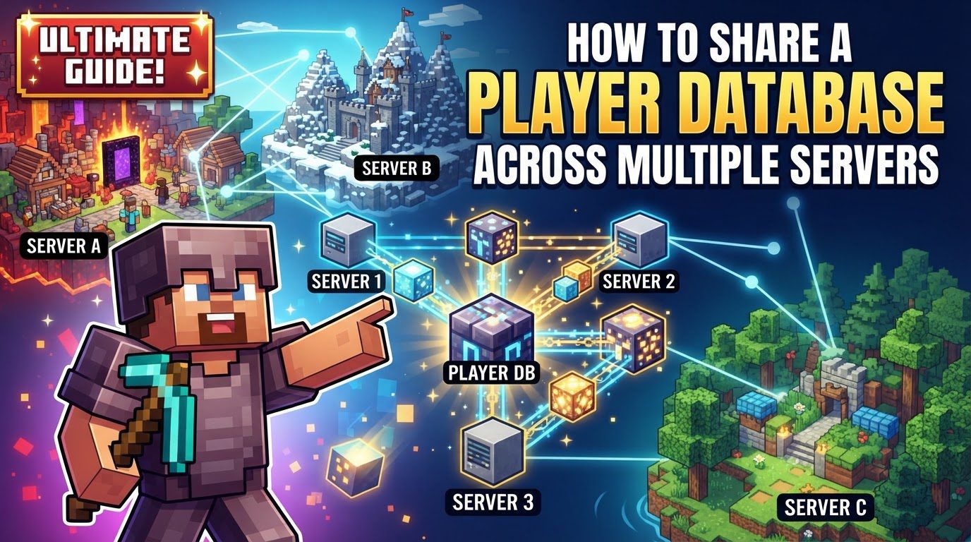 share a player database across multiple servers in Minecraft