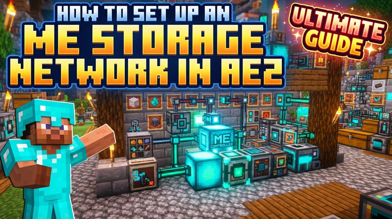 set up an ME Storage Network in AE2 in Minecraft