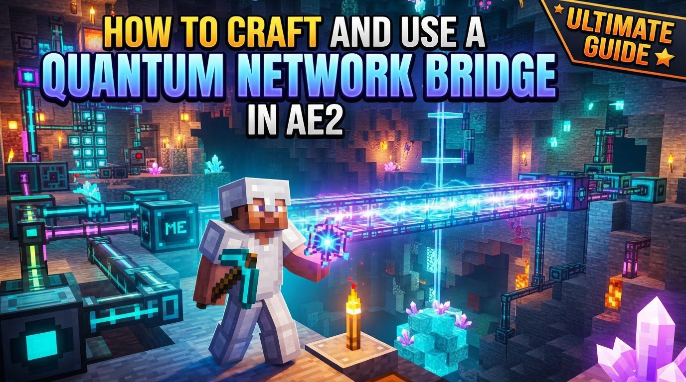 craft and use a Quantum Network Bridge in AE2 in Minecraft