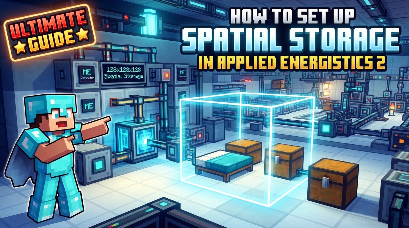 set up spatial storage in Applied Energistics 2 in Minecraft