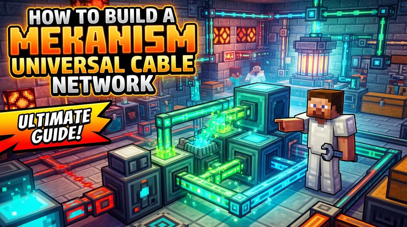 build a Mekanism Universal Cable network in Minecraft