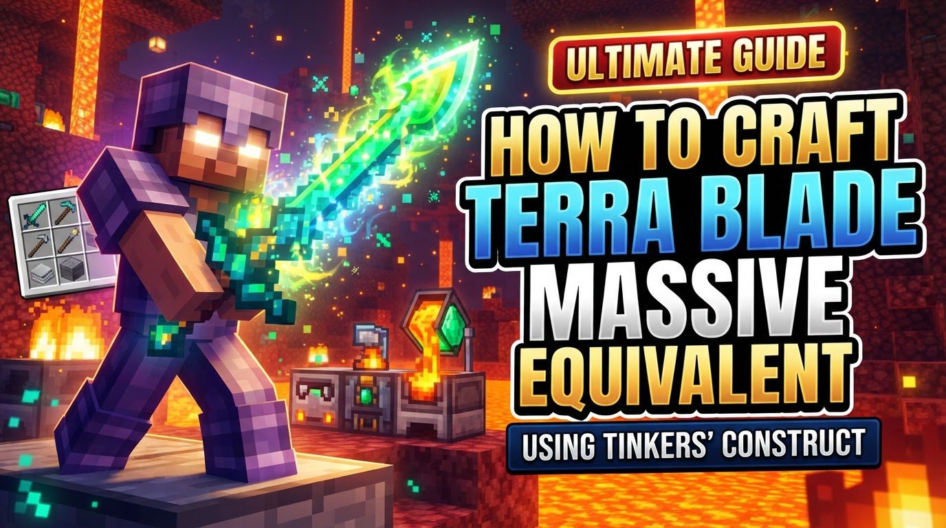 How to craft the Terra Blade equivalent using Tinkers' Construct
