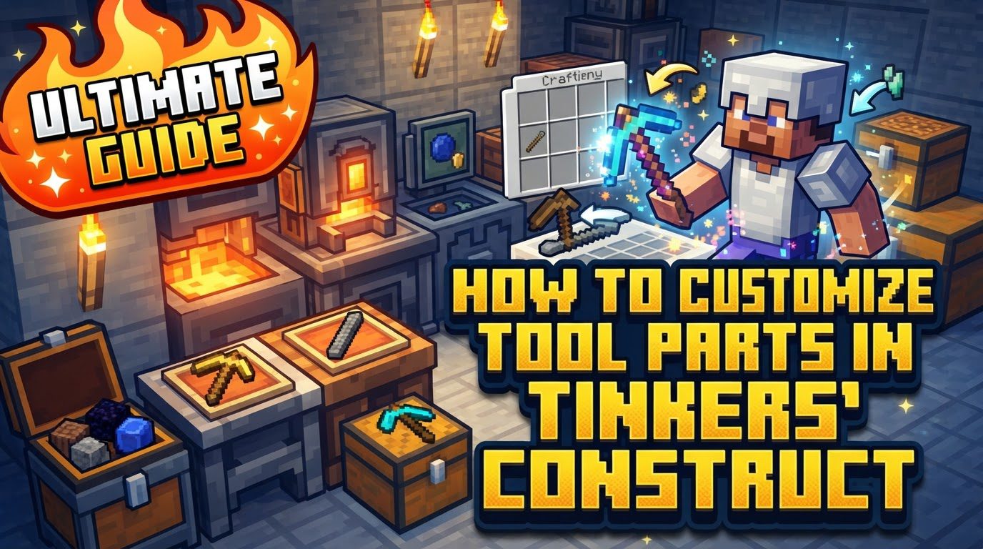How to customize tool parts in Tinkers' Construct