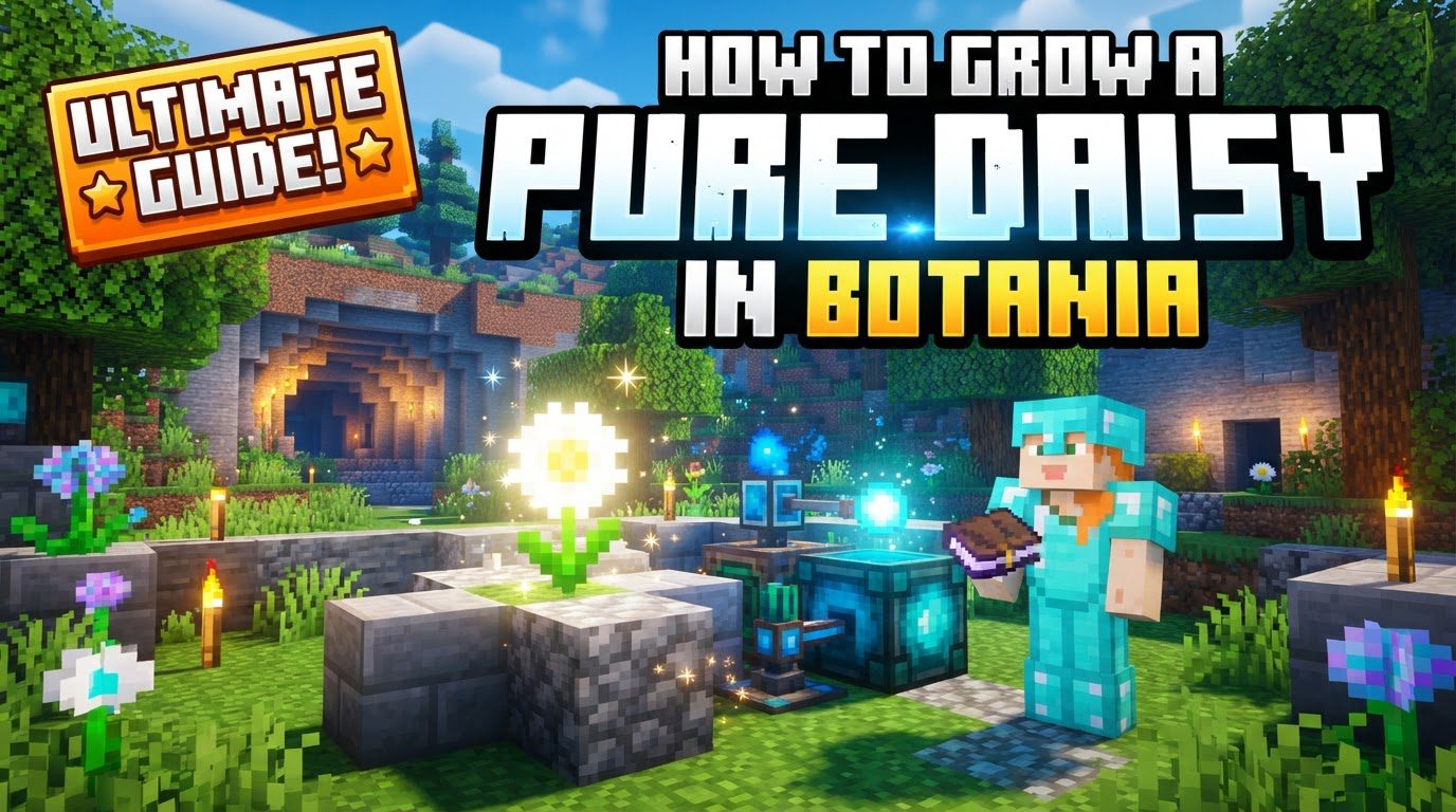 grow a Pure Daisy in Botania in Minecraft