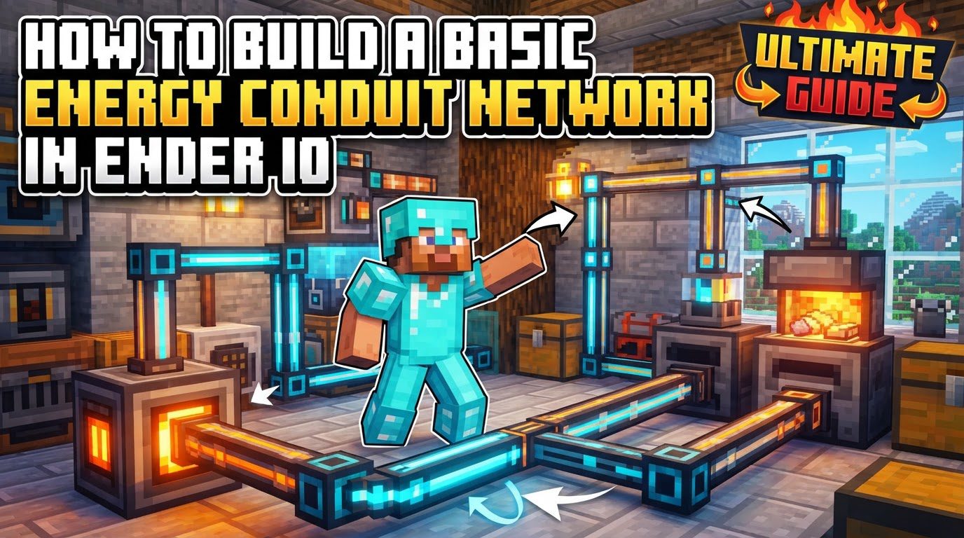 build a basic energy conduit network in Ender IO in Minecraft