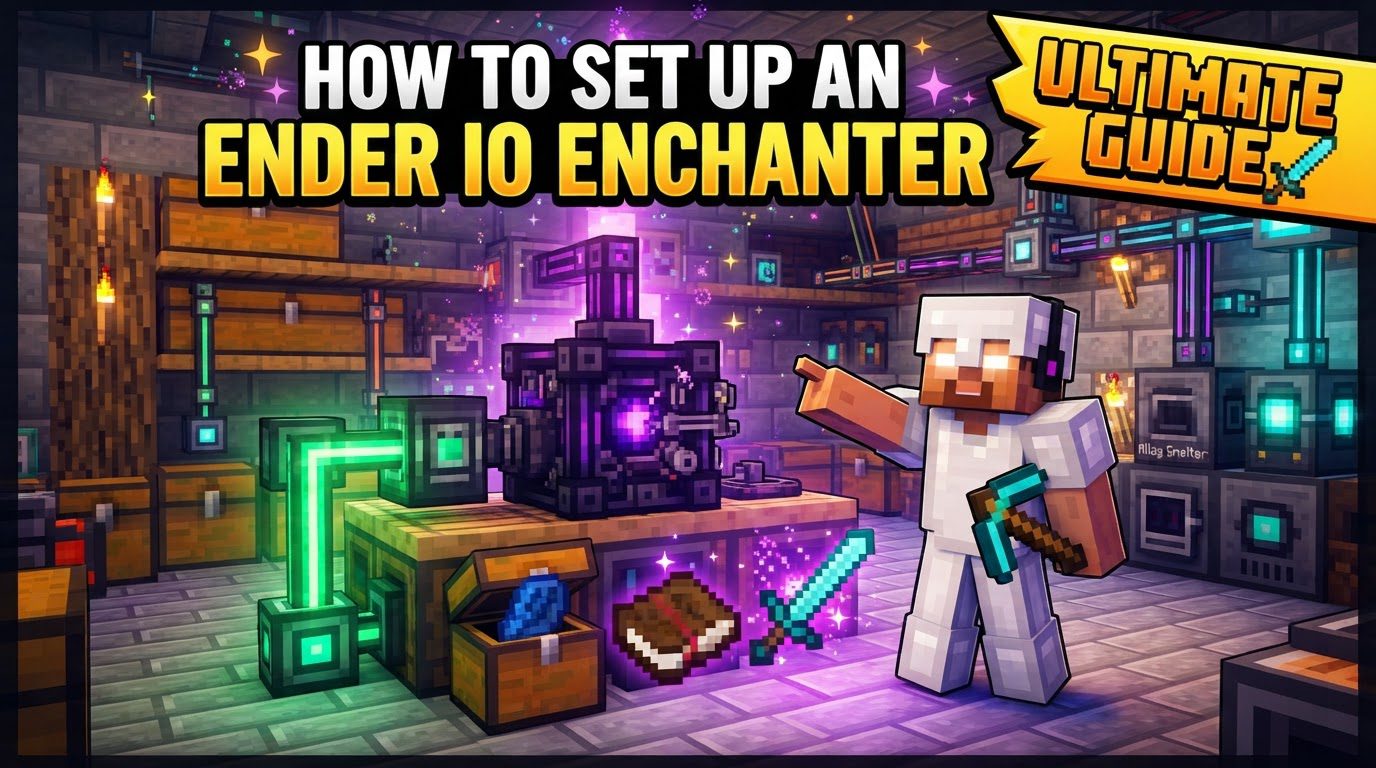 set up an Ender IO Enchanter in Minecraft