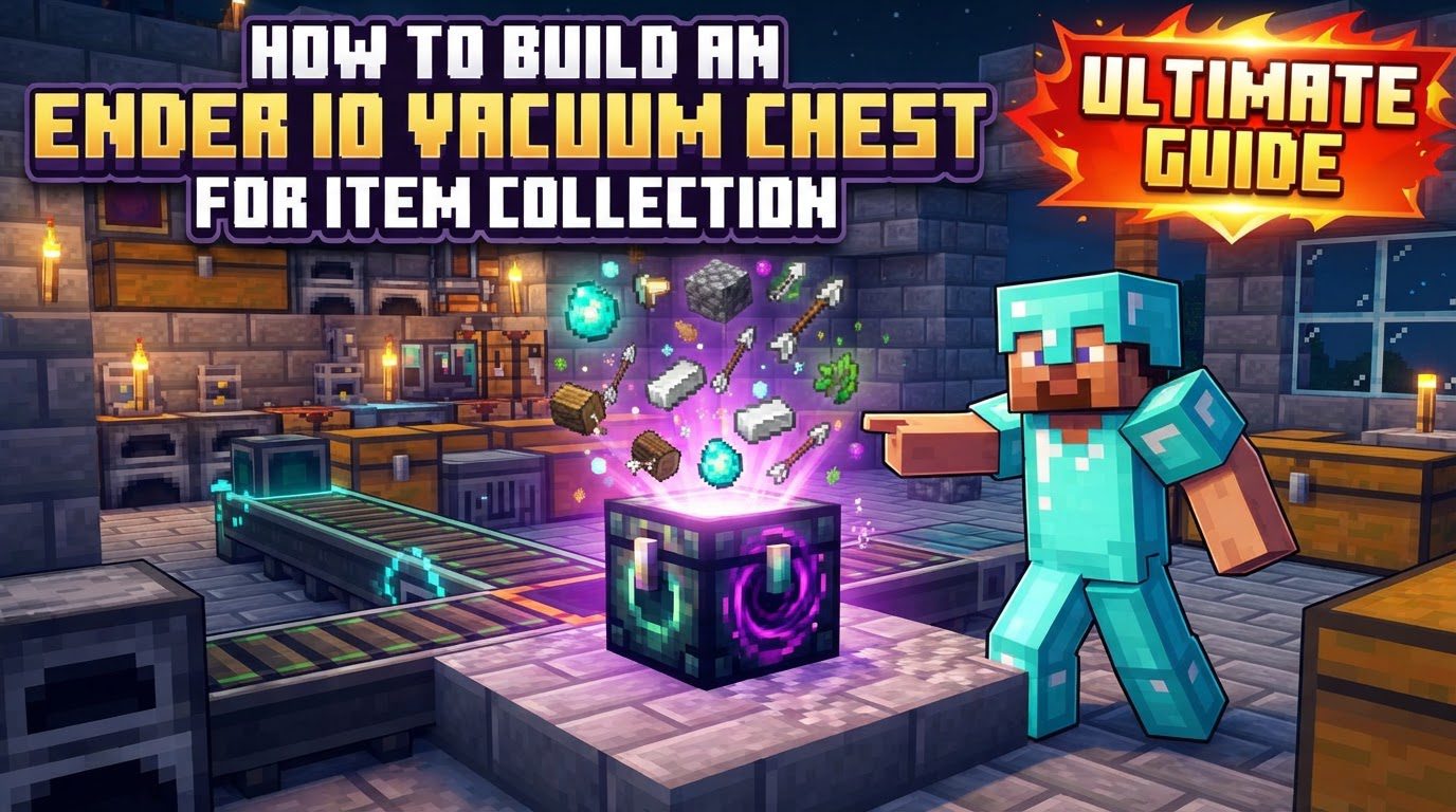 build an Ender IO Vacuum Chest for item collection in Minecraft