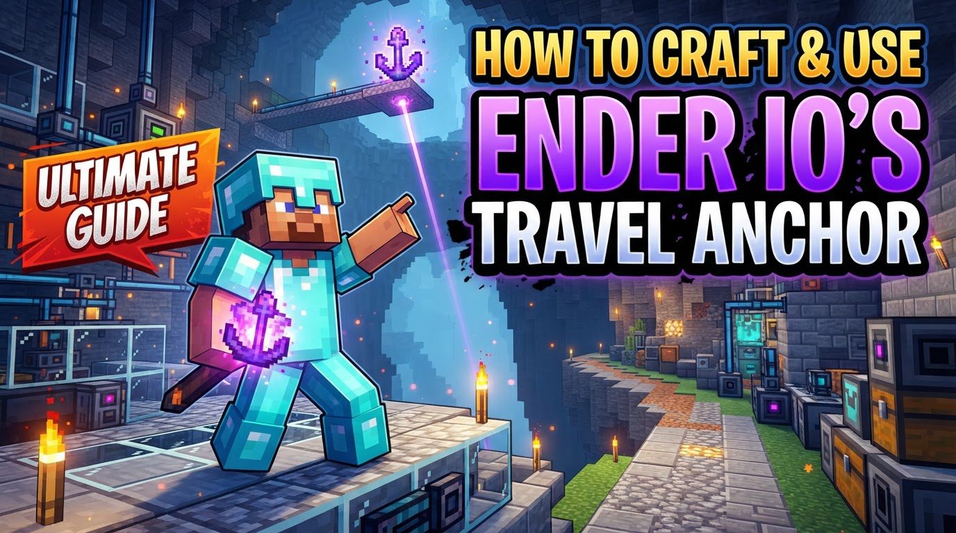 How to craft and use Ender IO's Travel Anchor