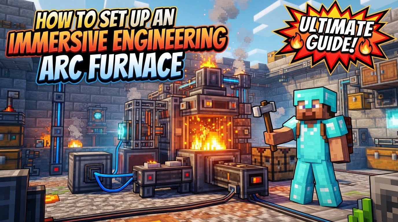 set up an Immersive Engineering Arc Furnace in Minecraft