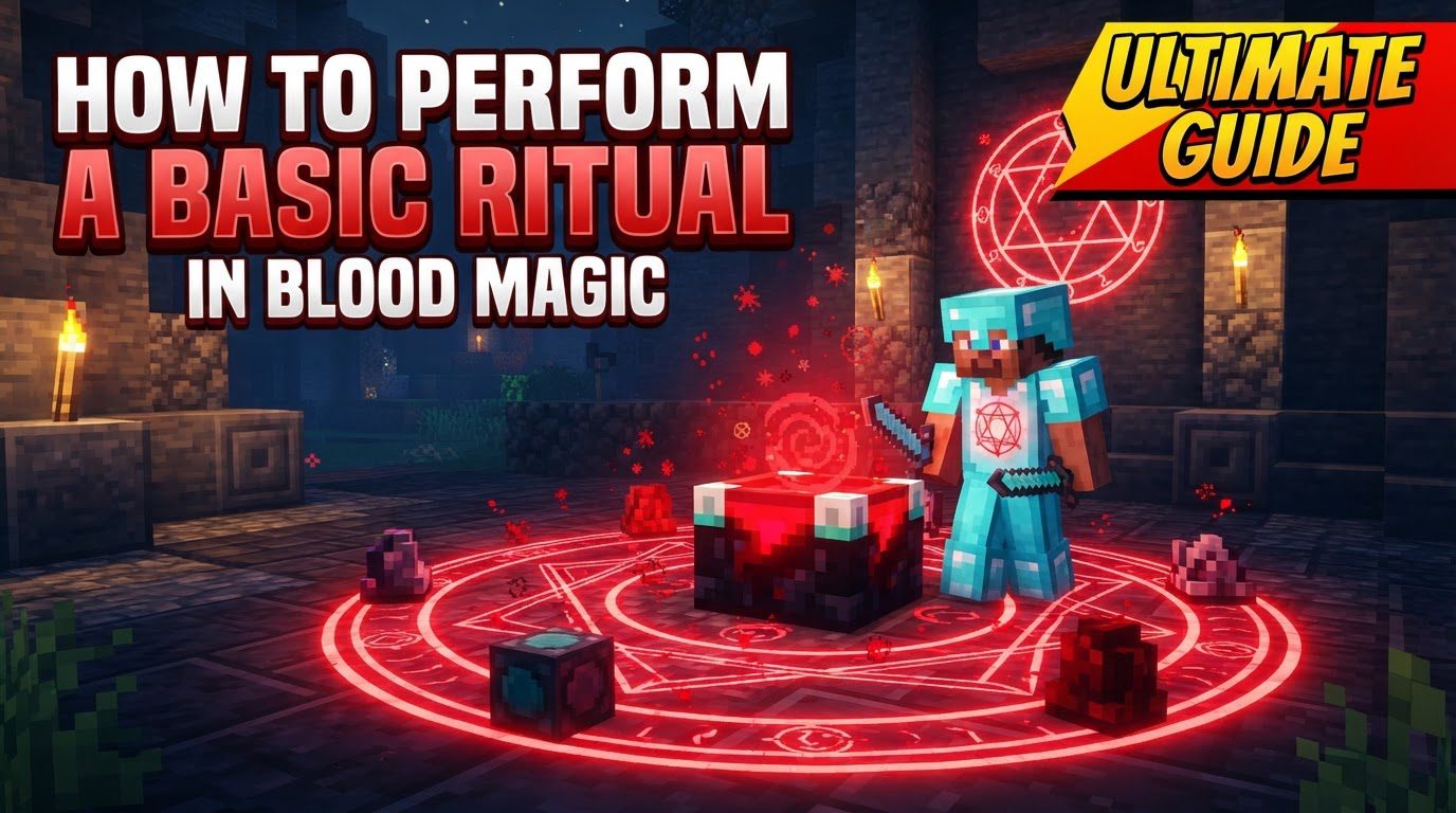 perform a basic ritual in Blood Magic in Minecraft