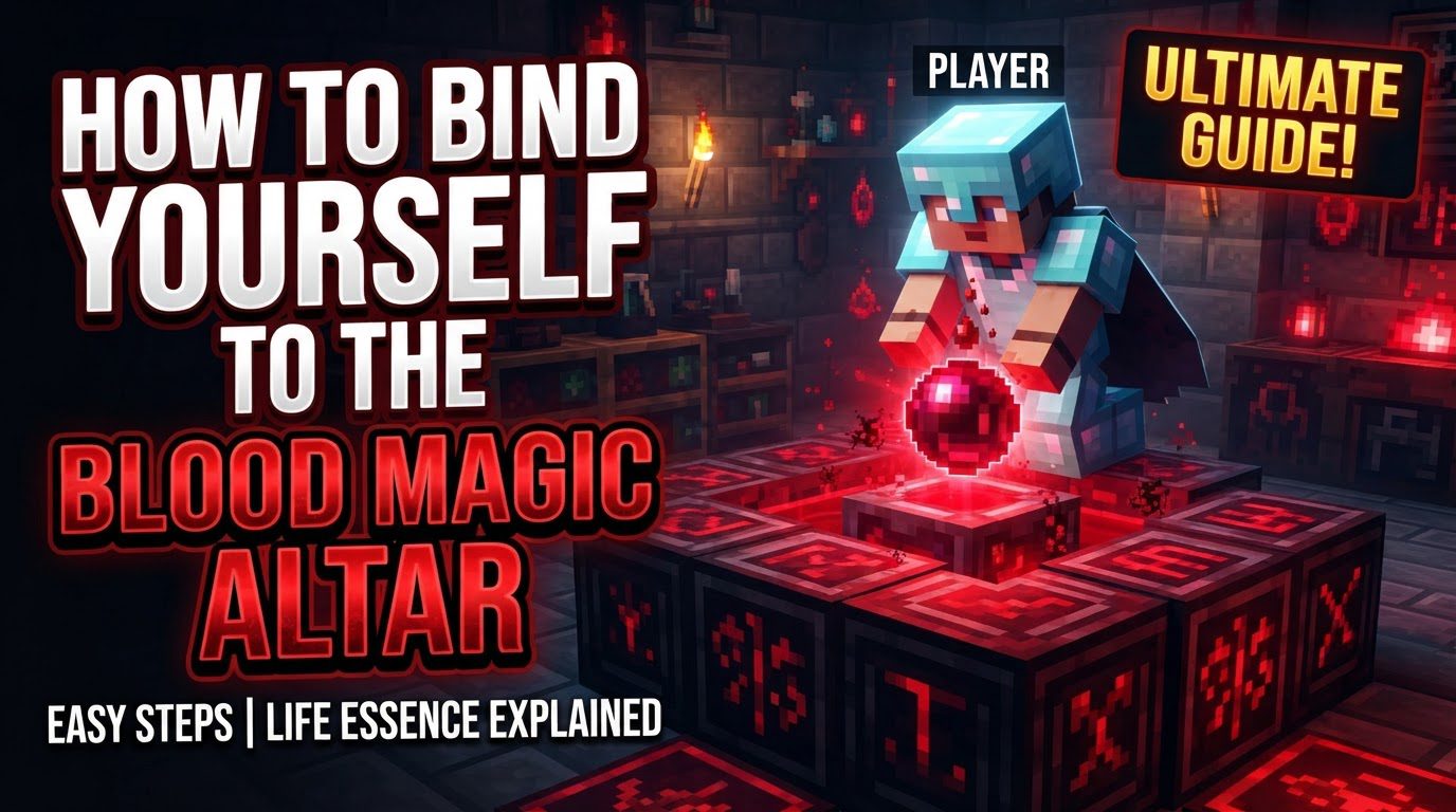 bind yourself to the Blood Magic altar in Minecraft