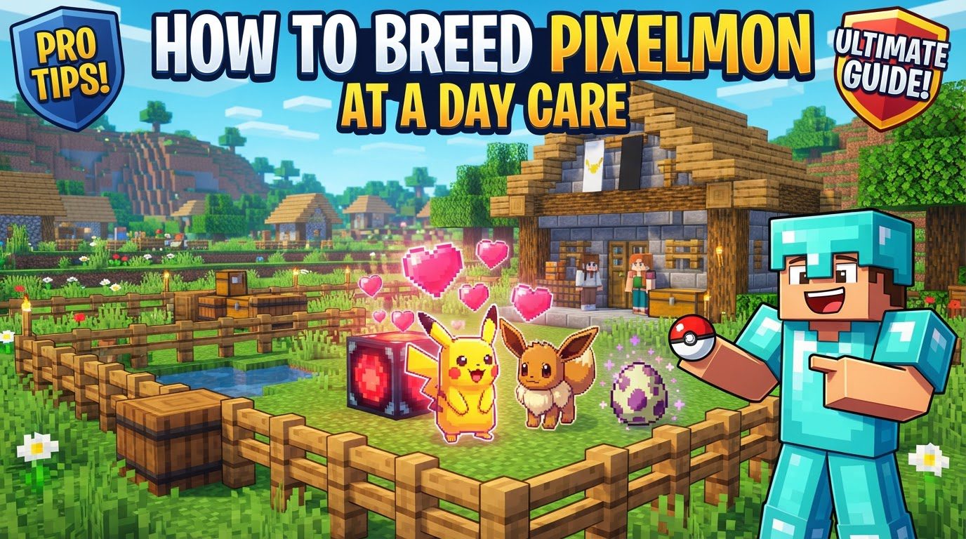 breed Pixelmon at a day care in Minecraft