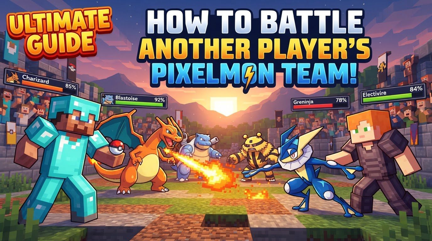 How to battle another player's Pixelmon team