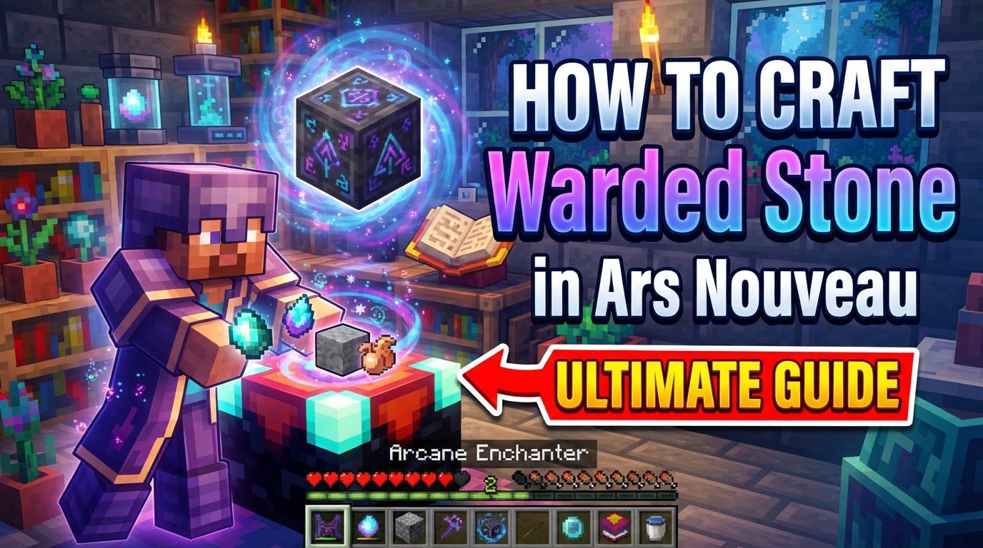 craft a Warded Stone in Ars Nouveau in Minecraft