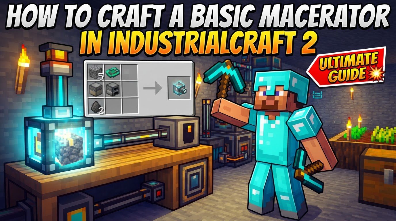 craft a basic Macerator in IndustrialCraft 2 in Minecraft