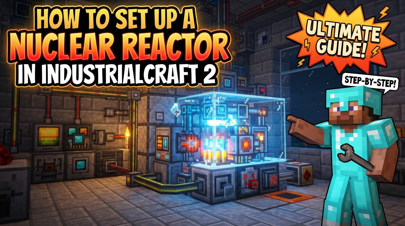 set up a Nuclear Reactor in IndustrialCraft 2 in Minecraft