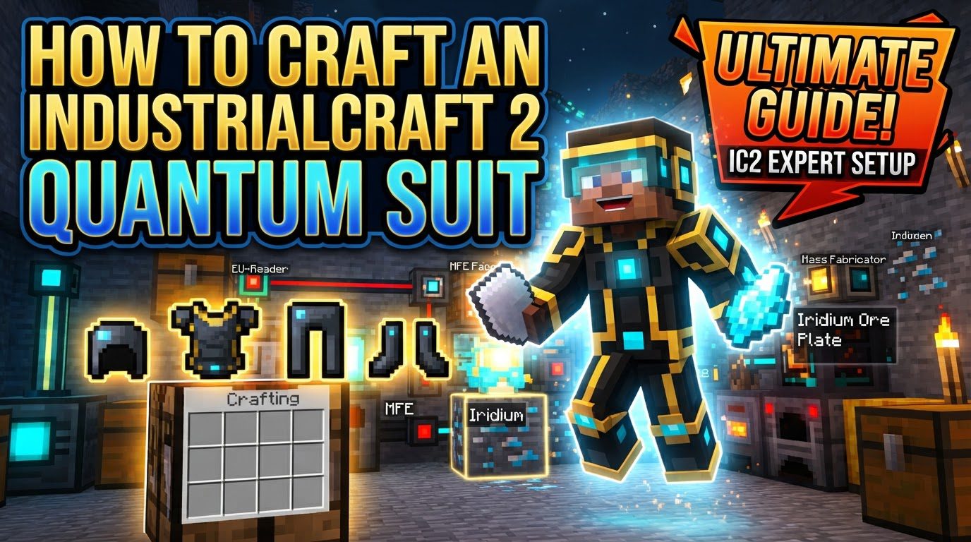 craft an IndustrialCraft 2 Quantum Suit in Minecraft