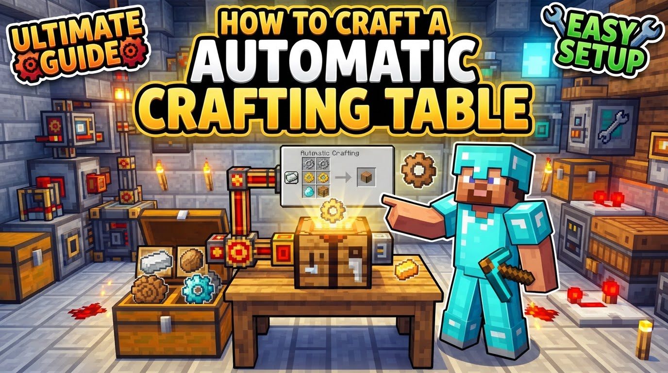 craft a BuildCraft Automatic Crafting Table in Minecraft