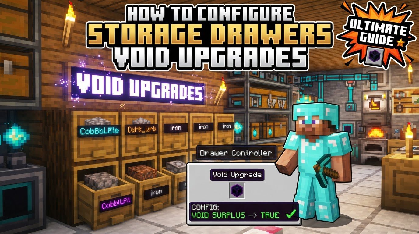 configure Storage Drawers void upgrades in Minecraft