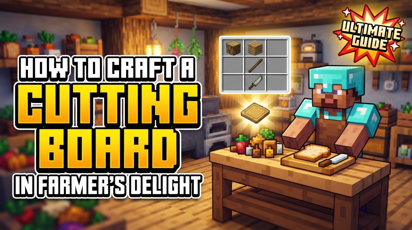 How to craft a Cutting Board in Farmer's Delight
