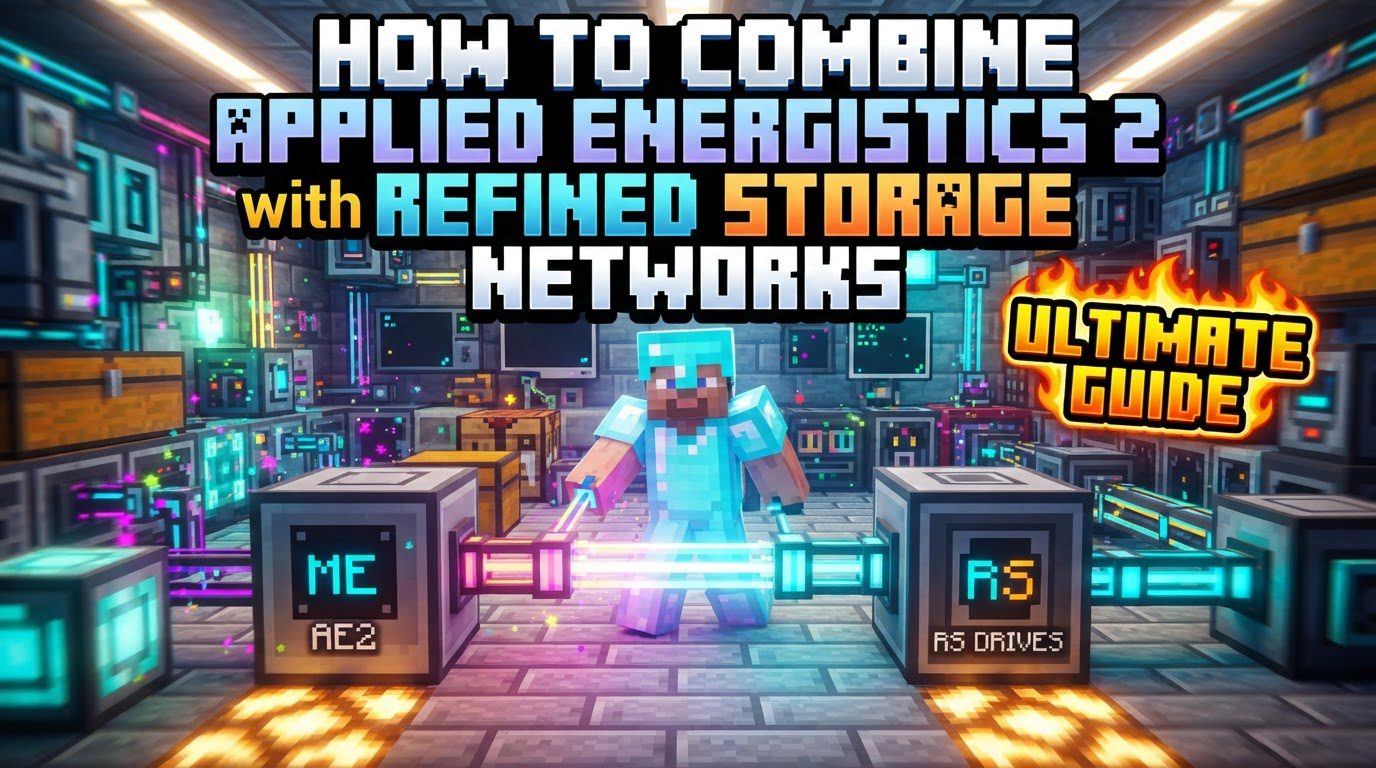 combine Applied Energistics 2 with Refined Storage networks in Minecraft