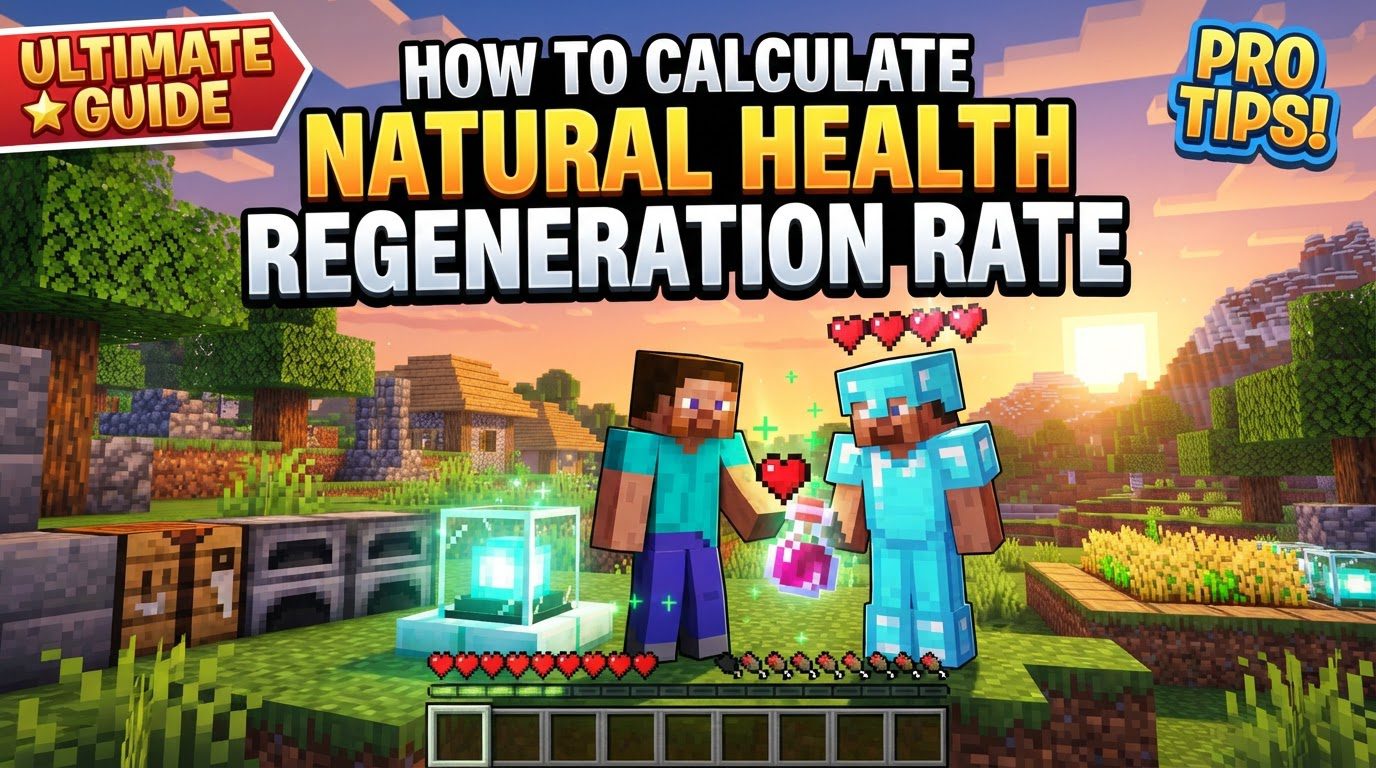 calculate natural health regeneration rate in Minecraft