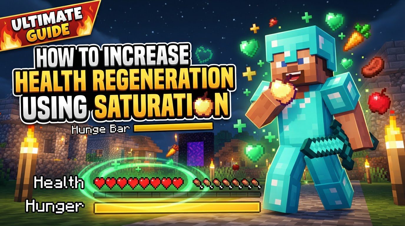 increase health regeneration using saturation in Minecraft