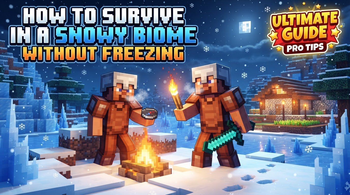 survive in a snowy biome without freezing in Minecraft